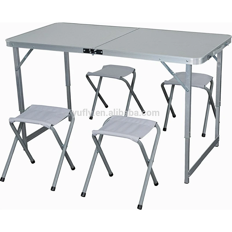 MDF & Alum.Folding Picnic table and seat sets Camping chair table
