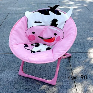 Hotsales outdoor indoor garden round chair children kids folding Cartoon moon chair child picnic chair