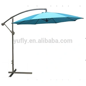 Outdoor Garden Patio Camping Roma umbrella Banana offerset hanging umbrella with fiberglass rib umbrella