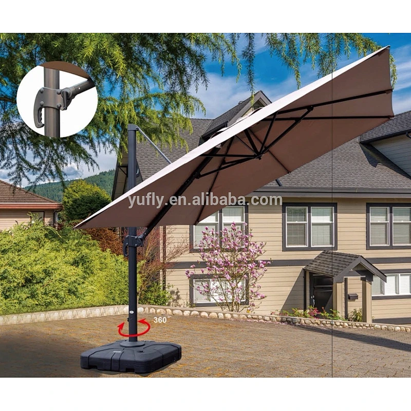 Outdoor Furniture Small Roma with canopy rotating function 3x3m 2.5x2.5m,Small outdoor patio parasol roma hanging umbrella