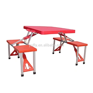 table and seat sets outdoor easy-carry garden BBQ picnic camping plastic folding table