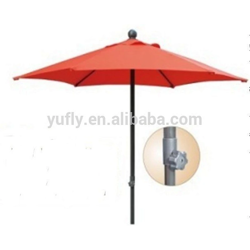 Alum steel Patio Camping market outdoor garden cheap hand push umbrella