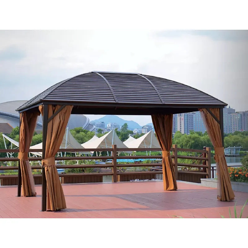 (Santorini) Galvanized Single Roof Deluxe Curved Shed