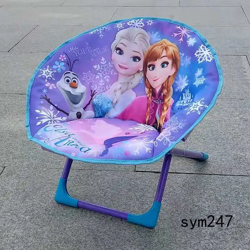 Outdoor indoor garden round chair children kids folding Cartoon moon chair
