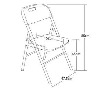 White Plastic Foldable Chair