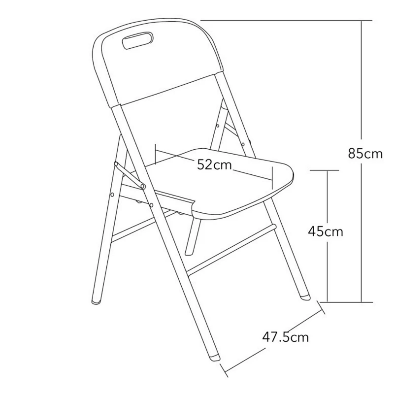 White Plastic Foldable Chair