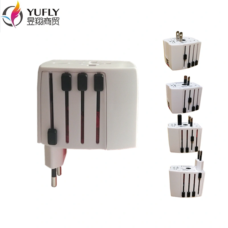 2019 Dual USB Universal Travel Adapter with USA/Australia/Europe/UK Worldwide Plugs Universal Travel Adapter travel adaptor plug