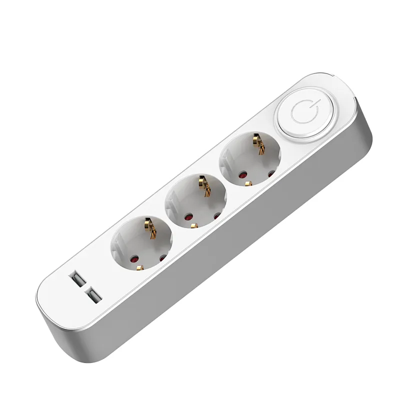 Top quality surge protector Germany power strip extension socket with white switch with USB With Children protectors(shutter)