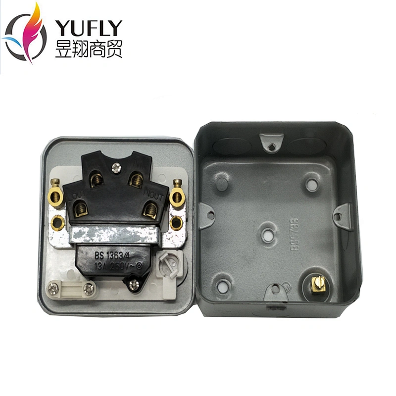 Hot Sale 13A Fused Connection Unit D.P Switched Wall Houssing Electric Socket (WITH BOX )Metal Clad Perforated Metal Cladding