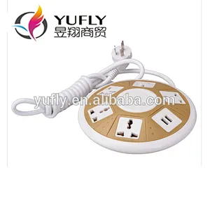 5 way 2 USB charge universal power strip extension socket