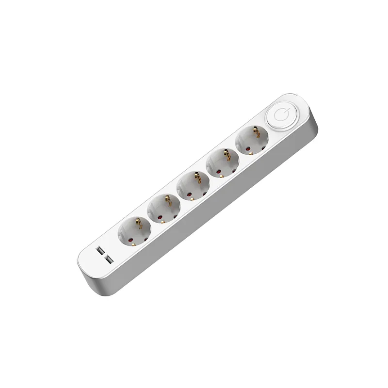 Top quality surge protector Germany power strip extension socket with white switch with USB With Children protectors(shutter)