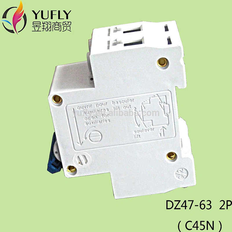 DZ47 2P 63A AC 230V 400V Circuit breaker MCB Household air switch C type without leakage