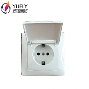 Hot sale EU standard 16A 1 gang with protection cover wall housing home electrical socket