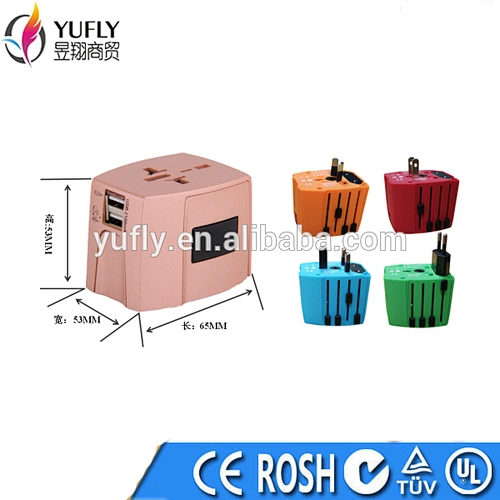 Travel Power Plug World Adapter MUV USB Charger Conversion Socket Dual USB Charging Port Charger