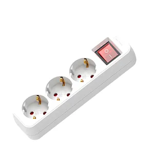 top hot Germany  surge protection power strip electrical  extension cables socket with switch With Children protectors(shutter)