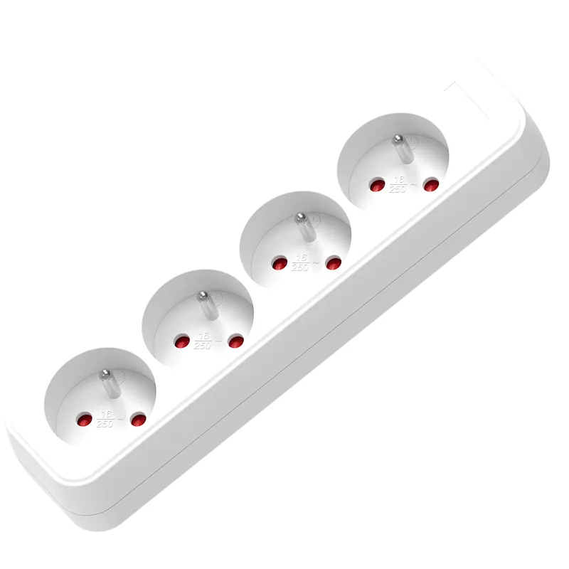 Top quality surge protector French power strip extension socket With Children protectors(shutter)