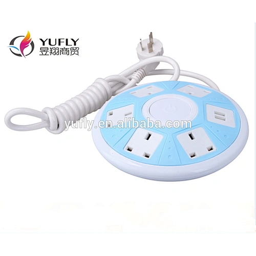 5 way 2 USB charge UK power strip extension socket