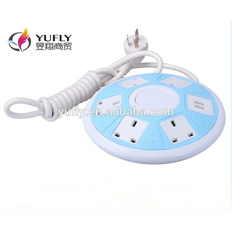 5 way 2 USB charge UK power strip extension socket