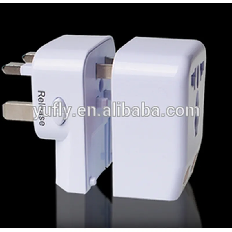 2015 popular UK/US/AUS/EU to South Africa plug universal travel adaptor with dual usb charger, dual usb plug adapter