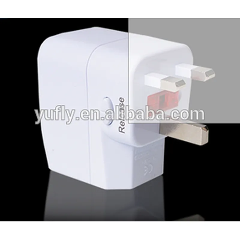 2015 popular UK/US/AUS/EU to South Africa plug universal travel adaptor with dual usb charger, dual usb plug adapter