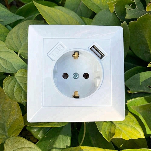 EU standard 16A 1 gang SCHUKO wall electrical socket