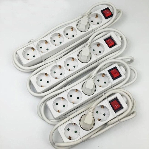 E5001E Europe style 5 way power extension socket with earth