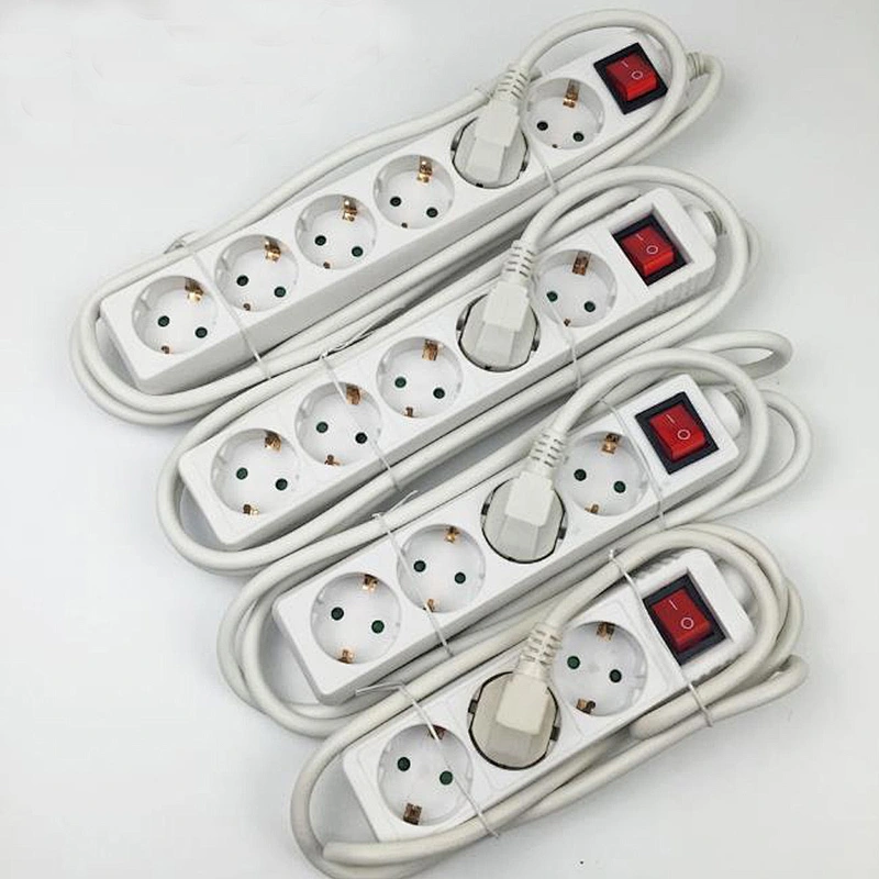 E5001E Europe style 5 way power extension socket with earth