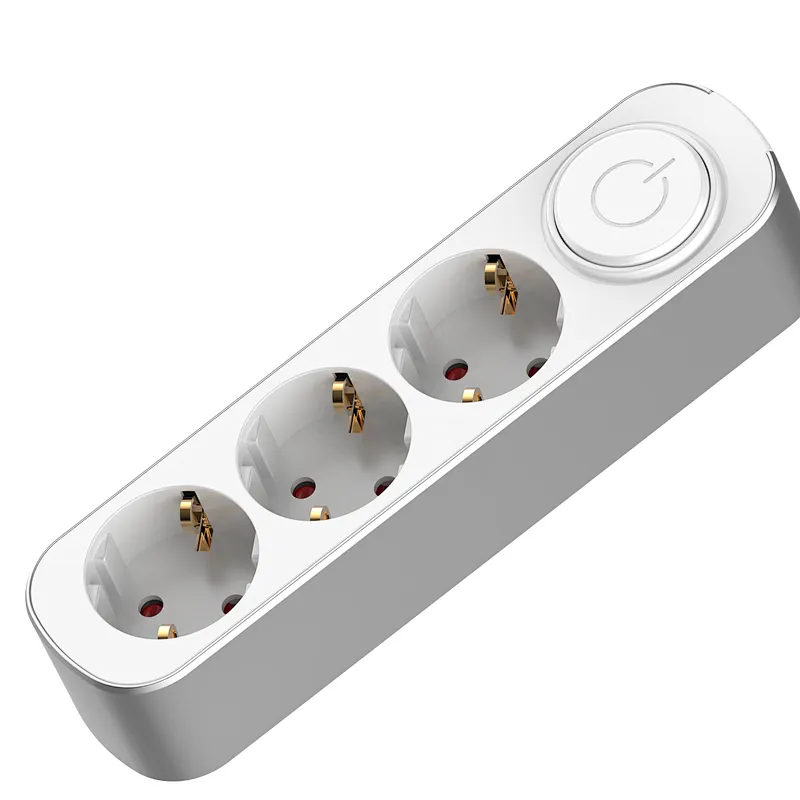 Top quality surge protector Germany  power strip extension socket with white switch With Children protectors(shutter)