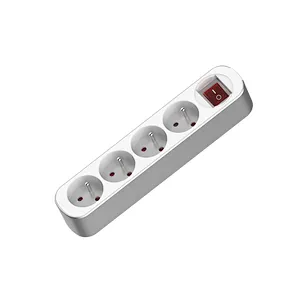 top hot French surge protection power strip electrical  extension cables socket with switch With Children protectors(shutter)