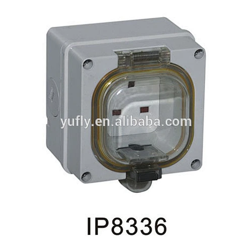 UK standard 13A one gang waterproof wall switch socket