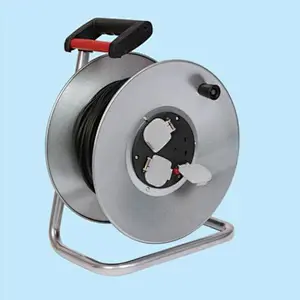 50m UK standard small electric socket hand hold 3Outlets 250V 16A extension cable reel cable drum
