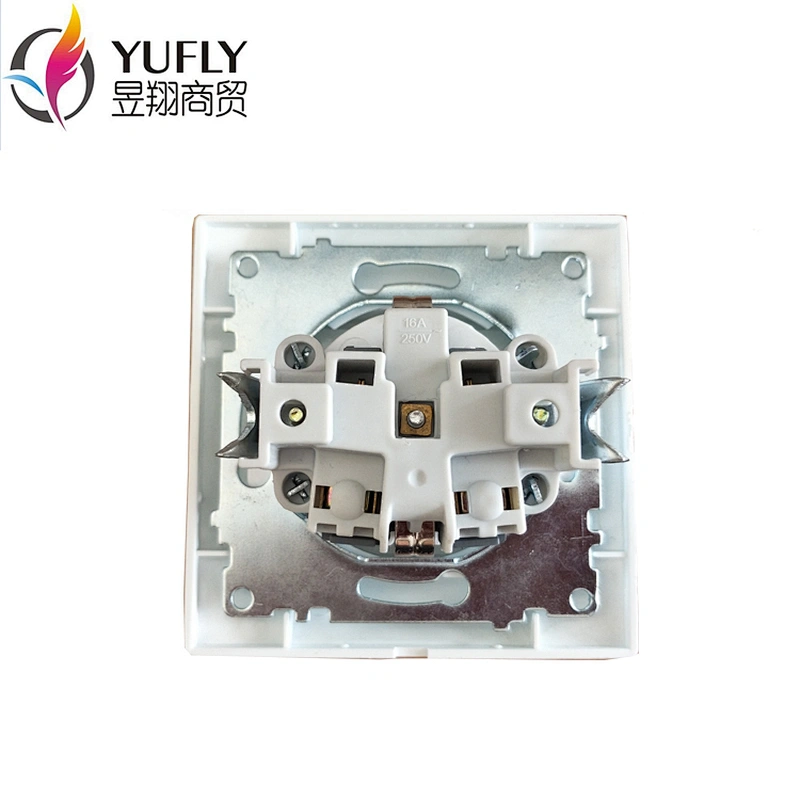 Hot sale EU standard 16A 1 gang with protection cover wall housing home electrical socket