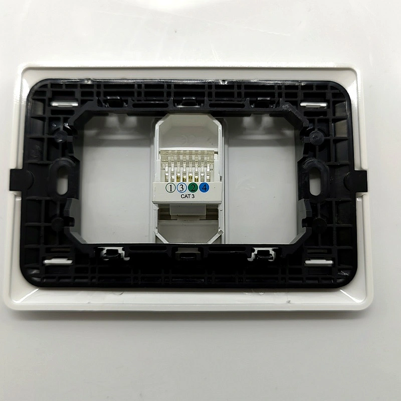 CAT 3 White Color General-Purpose South America Standard Telephone Socket