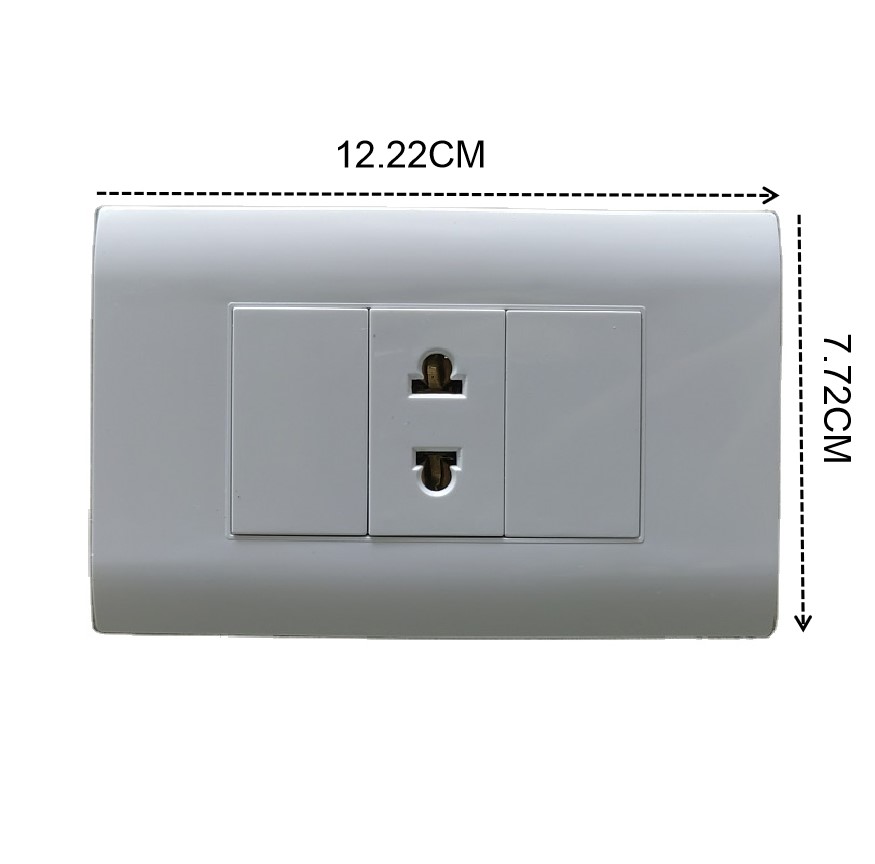2-pin South America Standard White Color Wall Socket