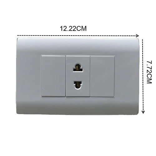 2-pin South America Standard White Color Wall Socket