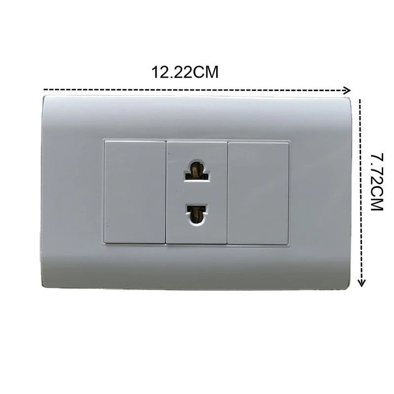 2-pin South America Standard White Color Wall Socket