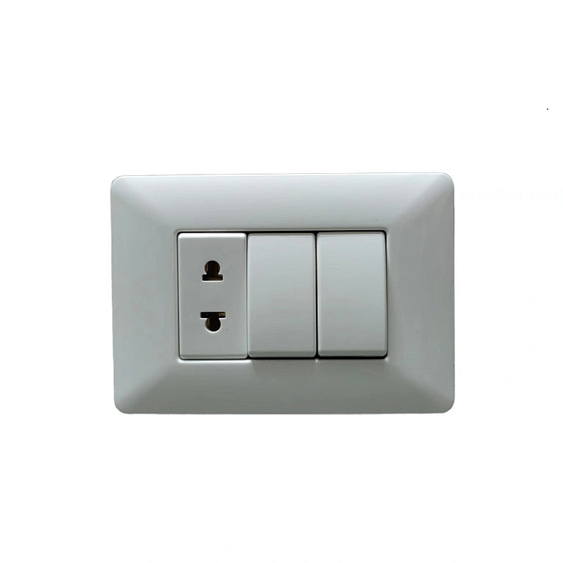 16A 127/250V 2Sockets South America Standard ABS General-Purpose 10A White Switch