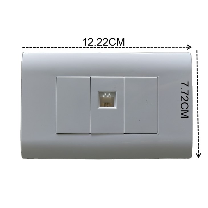 White Color  South America Standard CAT 3 Telephone Socket