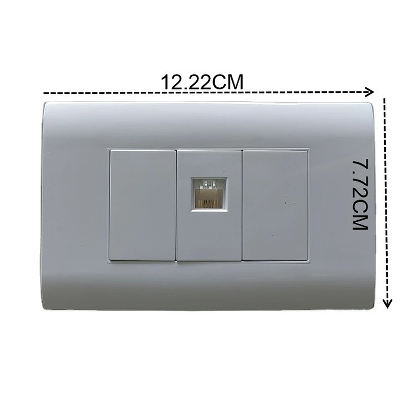 White Color  South America Standard CAT 3 Telephone Socket