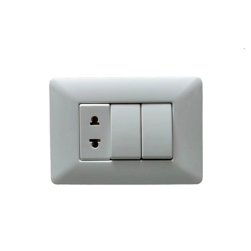 16A 127/277V 1Socket South America Standard ABS General-Purpose 10A 127/250V 2 White Switches