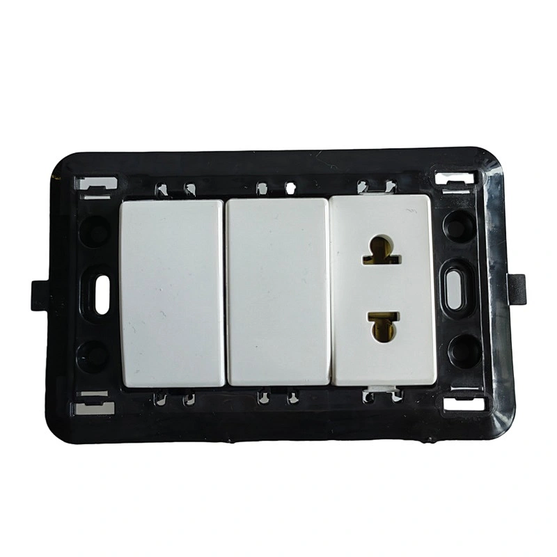 16A 127/250V 2Sockets South America Standard ABS General-Purpose 10A White Switch