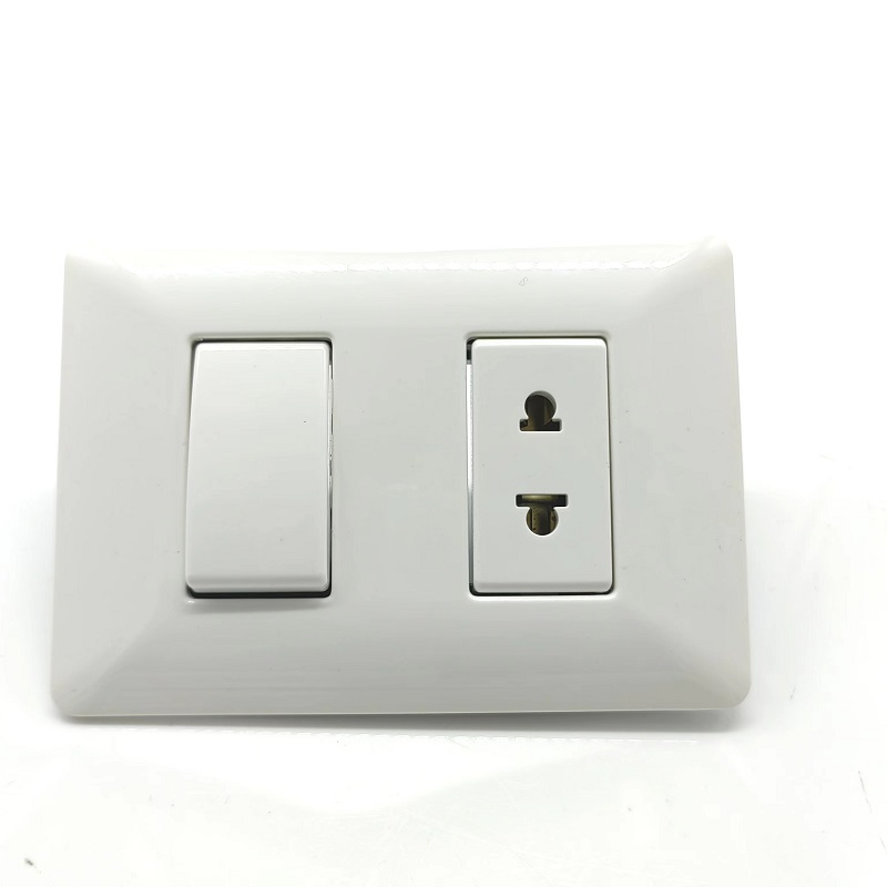 White Color Residential South America Standard Switches and Sockets