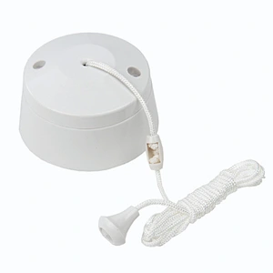 British standard 10A 250V 1 way 2 ways white pull switch
