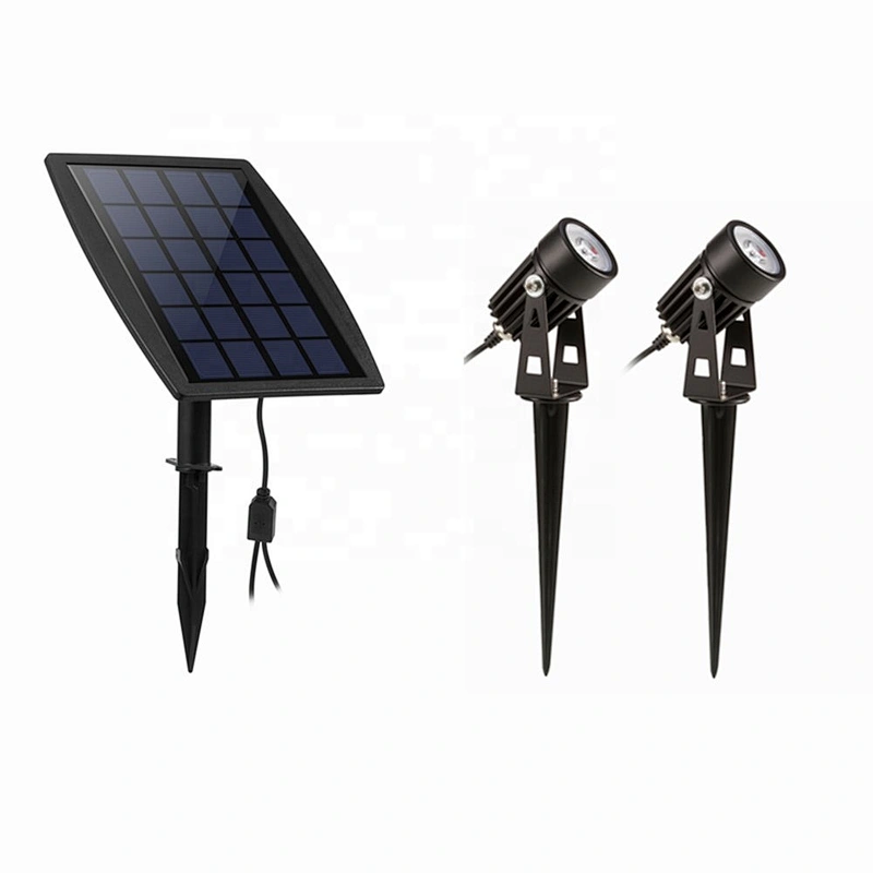 Solar Spotlights Waterproof IP65 Solar Powered 2LED Spotlight for Outdoor/Garden/Courtyard/Lawn lamp solar garden light