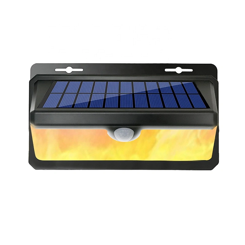 Solar Trilaterally Emitting 158LED Flame Style Security waterproof outdoor led solar powered garden lamp