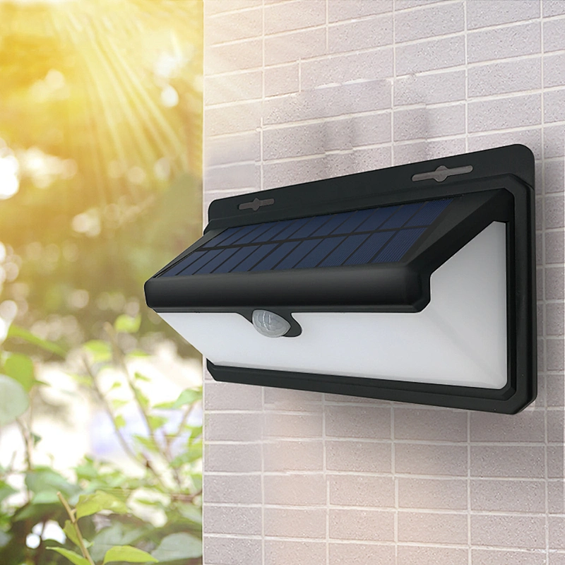 Solar Trilaterally Emitting 100LED High-Bright Security waterproof outdoor led solar wall powered garden light