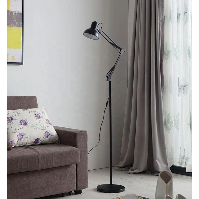 Wholesale iron modern led folding economic led floor lamp for reading room desk lamp