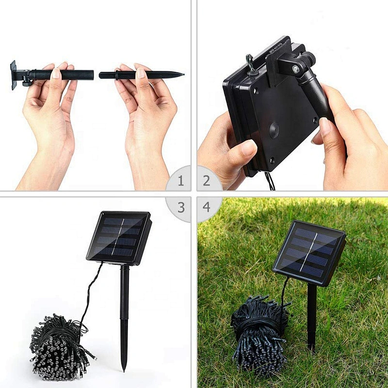 100LED Warm White Holiday Decorative Garden Waterproof Solar LED string light, Solar Energy lamp
