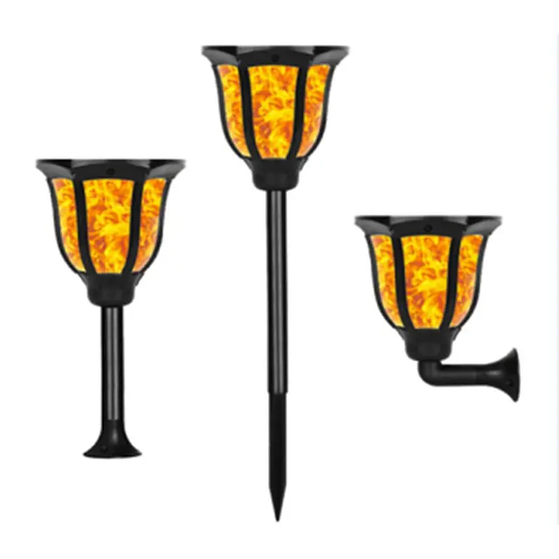 Solar Light Outdoor RGB LED Color Changing Flickering Flame Torches Dusk to Dawn Waterproof Landscape Light