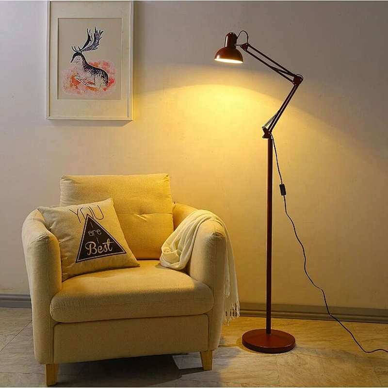Wholesale iron modern led folding economic led floor lamp for reading room desk lamp